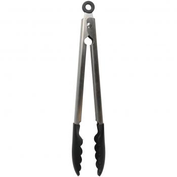 Pinzas de cocina de acero inoxidable y silicona, negro de KitchenAid