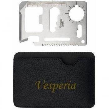 Herramienta multifunción de bolsillo con estuche con nombre grabado: Vesperia