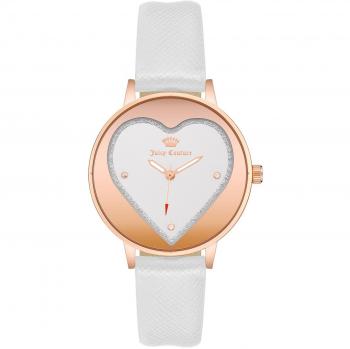Juicy Couture Women's Quartz Watch JC1234RGWT (Ø 38mm) Pink/White/Silver