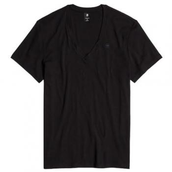 Camisetas G-Star Base V-Neck para Hombre - Pack de 2, Manga Corta, Algodón Orgánico, Color Negro