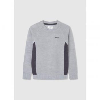 Pepe Jeans - Jersey Tooting gris con detalles de franjas laterales y manga raglán