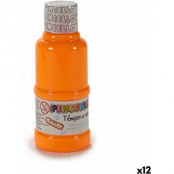 Témperas Neon Naranja 120 ml (12 Unidades)