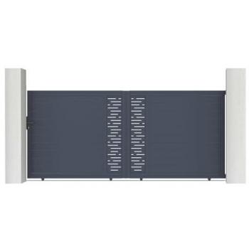 Pack puerta corredera Arlberg 4m (400x180 cm) + 2 postes de 190 cm