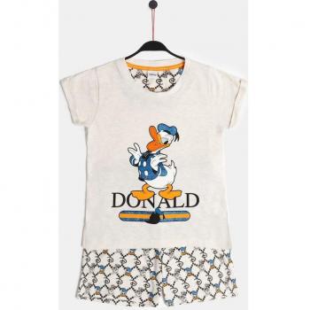 Pijama Manga Corta Donal Fashion gris Disney - Niña