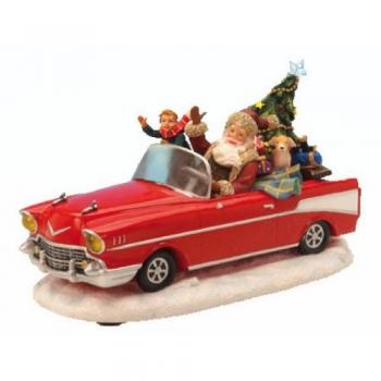 Music Box World 52010 - Caja de música, diseño de cabriolet con Santa Claus