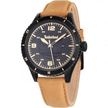 Reloj Hombre Timberland TDWGB0010502 Negro, diseño elegante, resistente al agua, correa de acero inoxidable, esfera negra con detalles en blanco, mecanismo de cuarzo