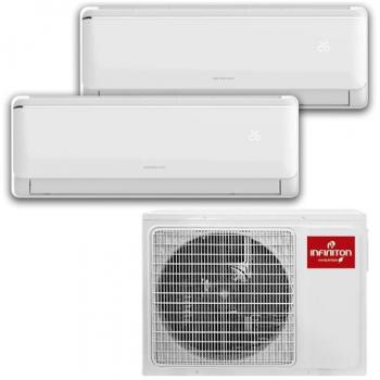 Aire Acondicionado Split Infiniton Multi-3230 con Bomba de Calor, 3000 Frigorías, 2 Unidades Interiores y Unidad Exterior, Color Blanco