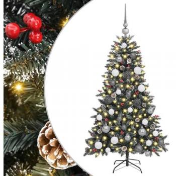 vidaXL 120cm Green PVC Artificial Christmas Tree with LED Strip Lights