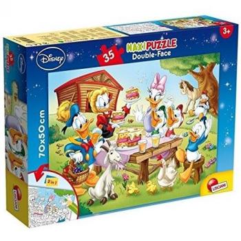 Puzzle Doble Cara Supermaxi 35 Pz Mickey y Paperino