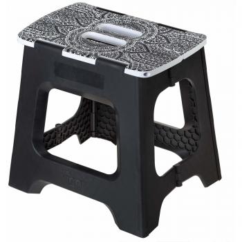 Vigar Taburete Plegable Compact Opera de Color Negro de 32 cm de Altura, Polipropileno, 35 x 26 x 32 Cm