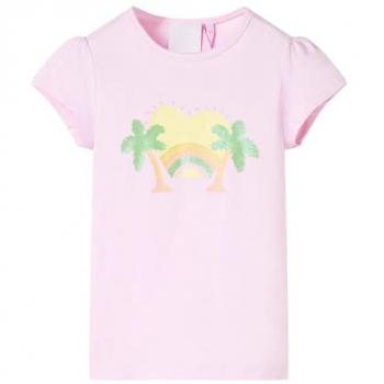 Camiseta infantil rosa claro 104