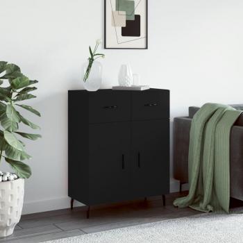 Aparador de madera de ingeniería 69,5x34x90 cm - Mueble de Almacenaje de Salón, Buffet para salón, Armario Auxiliar, Armario de Almacenamiento en color negro