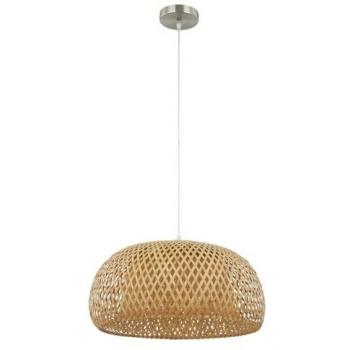 Lámpara colgante Jadwiga de Lindby, Ø 45 cm, bambú, E27, marrón para salón y comedor