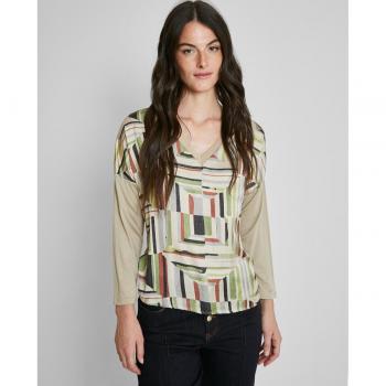 Trucco - Camiseta de mujer de manga larga con estampado abstracto