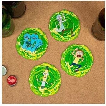 Rick and Morty Portal Posavasos verde-amarillo