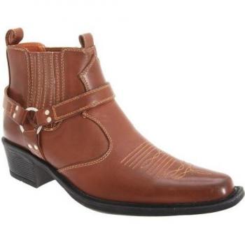 Botas de vaquero US Brass DF103 para hombre, características: diseño clásico, material de cuero sintético, suela antideslizante, estilo western, disponibles en varios tamaños
