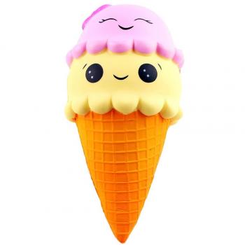 Sinto 22cm Kawaii Squishy Simulado Helado Emoji Sonriente Forma de la Cara Juguete / Lindo Mejora la Estrés Ansiedad Adultos Niños Juguete Estilo Aleatorio