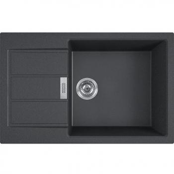 Fregadero empotrado Franke Sirius 2.0 S2D 611-78 de Tectonite® con cubeta XL en color Carbone Negro