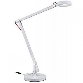 Lámpara de escritorio LED Trio Amsterdam 5W 500lm blanca con interruptor, altura 90 cm