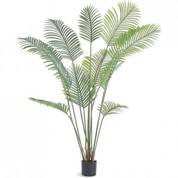 Lifelike 6 ft. Artificial Palm Tree with Anti-Tip Protection and Secure PE Material for Indoor/Outdoor Decoration