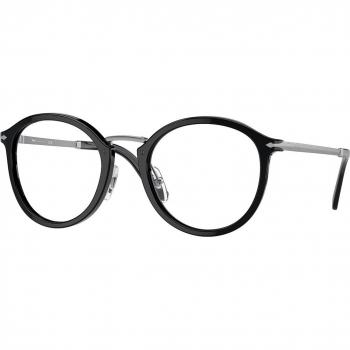 Persol PO3309V VICO Unisex Panthos Eyeglasses Black Size 49 - Blue Light Block Available