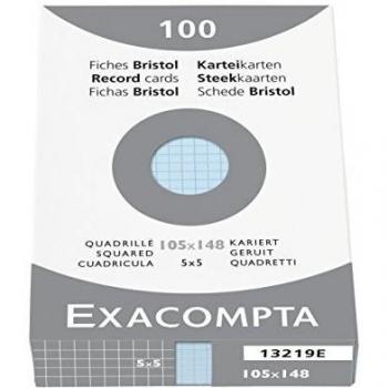 Exacompta Bristol - Tarjeta de registro, Cuadrícula