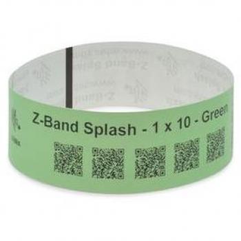 Zebra ZBand Splash Verde Etiqueta para impresora autoadhesiva