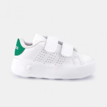 Adidas Advantage CF I Infant Sneakers - White/Green, Size 27