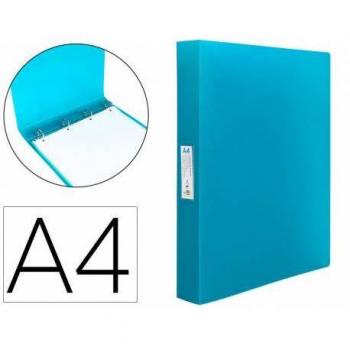 Carpeta Liderpapel 4 anillas polipropileno DIN A4 25mm color azul