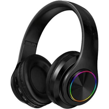 Auriculares Inalámbricos Caridite B3 con Bluetooth, Luz LED, Diadema Plegable y Micrófono Manos Libres