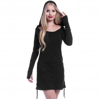 Innocent Jaith Hood Mujer Camiseta Manga Larga Negro M, 97% algodón, 3% elastán, Regular