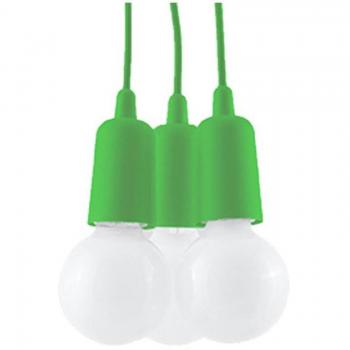 Lámpara de Techo Diego 3 Focos E27 PVC Verde