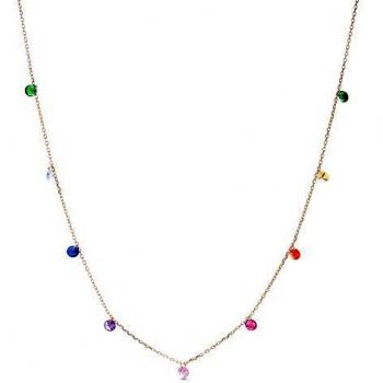 Collar Rolcon con baño oro rosa de 18 quilates - Luxenter