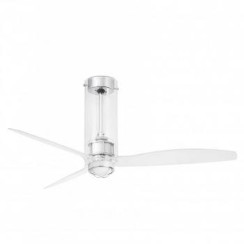 Ventilador de Techo con Tubo de Acero y Difusor de Cristal 48,4 cm