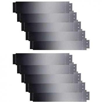 Set de cercas para césped Día y Noche - 10 piezas de acero galvanizado, dimensiones 100x20 cm