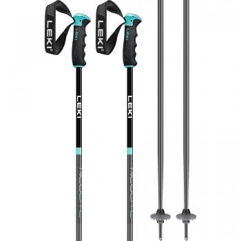 Bastones de trekking Leki Neolite Airfoil para mujer (par) - color negro, azul y gris oscuro, longitud 120 cm