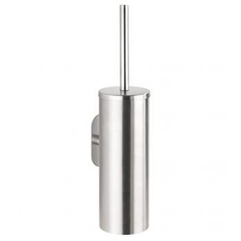 WC-Garnitur Orea de acero inoxidable mate con soporte y cepillo de limpieza