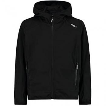 CMP 39A5134 Black Softshell Hooded Jacket for Kids