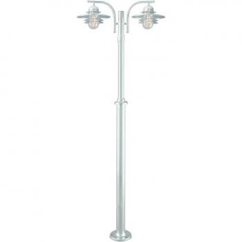 Farola de jardín Oslo, 2 luces, galvanizada, IP55, casquillo E27