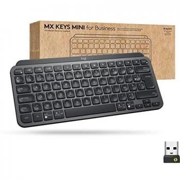 Teclado Logitech MX Keys Mini para Oficina - Inalámbrico Bluetooth AZERTY Francés Retroiluminado Grafito