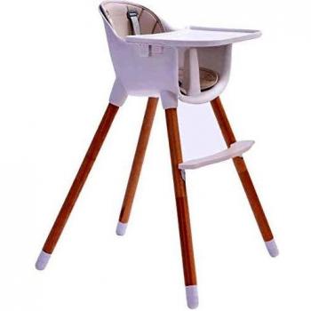 Babify Dual Plus Trona Convertible 2 en 1 - Bandeja Extraible Multiposiciones - Cojín Beige