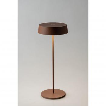 Lámpara de mesa de exterior recargable LED Intec Cocktail metal bronce con touch dimmer