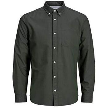 Jack & Jones NOS Jjeoxford Basic Shirt L/s Noos Camiseta, Verde