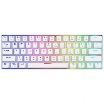 Teclado Savio WHITEOUT X2 BROWN Qwerty US con retroiluminación, diseño ergonómico, teclas mecánicas, conexión USB y color marrón