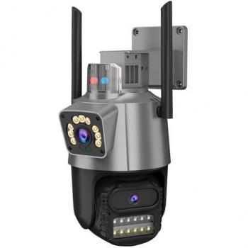 Cámara IP 3MP con Audio Bidireccional, Visión Nocturna, Rotación 360°, Alarma y Almacenamiento de hasta 128GB, Resistente al Agua y Calor - Modelo Jortan Tech