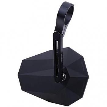 Highsider Retrovisor de Manillar Stealth-X5, espejo final del manillar corto, color negro