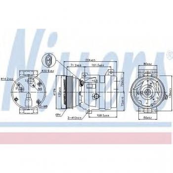 Compresor de aire acondicionado Nissens 89121