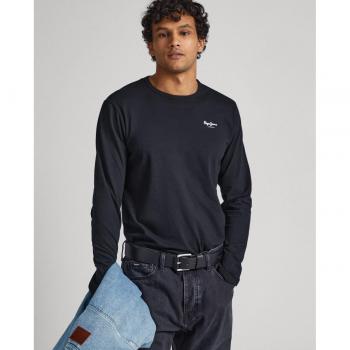 Camiseta Pepe Jeans para hombre en color negro de manga larga con diseño original