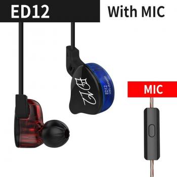 Auriculares KZ ED12 DD con Cable, Bajas Frecuencias Potentes, Sonido HIFI para Móvil, Compatibles con AS10, ZS5, ZS6 y ES4