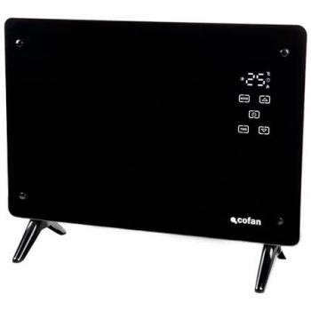Convector Radiante de Panel de Vidrio 1500W con Mando a Distancia, Control App y Compatible con Asistente de Voz